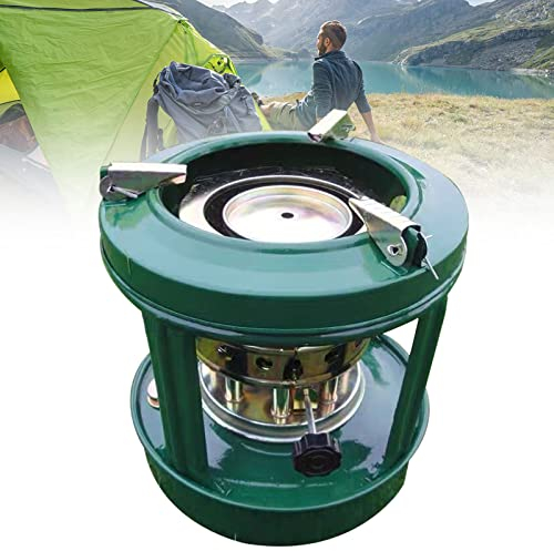 Petroleum-heizung, Mini Petrolium-heizer, 8-Kern Campingkocher Outdoor Leicht Alkohol Kerosin Diesel Petroleum ​Heizofen, Tragbar Schmiedeeisen Petroleumofen ​Heizung, Stark und Robust (Color:A)
