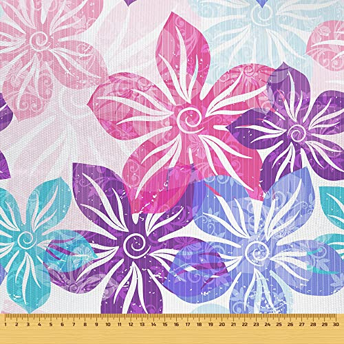 HEKO PANELS Stoff Oxford wasserdicht, Blumen Bunt, 100 x 155 cm | Dekostoffe zum Nähen und Handwerken, blickdichte Möbelstoffe, Nähstoffe DIY, als Meterware erhältlich