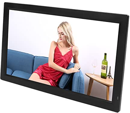 Cornice per Foto Digitale Grande HD da 24 Pollici, Lettore Video Monitor HDMI 1080P con Telecomando, Supporto per Cornice per Foto Digitale Presentazione, Calendario Dell'orologio