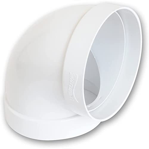 La zappa Curva a 90 ° per tubo aerazione canalizzata sezione Tonda in ABS (125 mm)