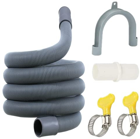 GSHUR 1.5m Universal Drain Hose Extension Pipe Kit, Replacement Drain Hose Extension for Washing Machine, Dishwasher & Other Applications