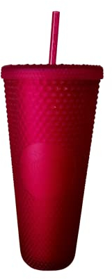 Starbucks 2023 Spring Pink Jelly Venti Becher mit Strohhalm, 680 ml