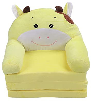 Cartoon-faltbares Kindersofa, Plüsch-faltbares Kindersofa, 2-in-1-Klappcouch für Kinder, Kindersofa mit Rückenlehne, Niedliches Cartoon-Lazy-Sofa, Kinder-Klappsofa für Wohnzimmer und(3 Schichten)