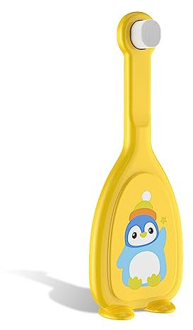 rongweiwang Handzahnbürste aus Silikon in U Form für Kinder, Mundstück, 360 Grad Zähne, Beißbürsten, Reinigung, rutschfestes Zubehör, Gelb