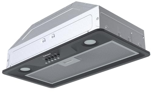 Corberó - Campana Extractora grupo filtrante | CCSF5222GFN | Caudal 300 m3/h | Iluminación LED | Funcionamiento Silencioso 63 dB | 3 Velocidades | Filtros de Aluminio Lavables, Negro