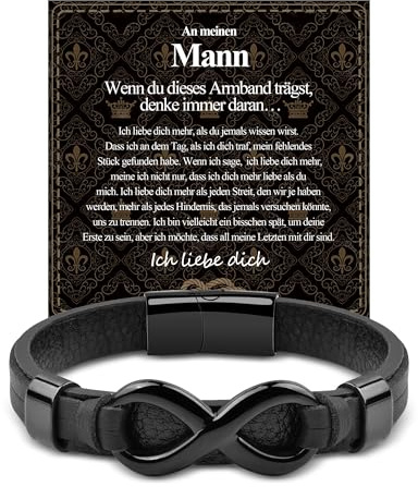VGWON Vatertagsgeschenk für Papa, Herren Armband für Papa | Ich Liebe Dich Geschenke für Männer