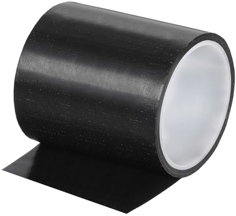 QUARKZMAN Hitzebeständiges Klebeband 100mm PTFE-beschichtetes Gewebeklebeband für Vakuumversiegelung Klebeband 10m/33ft Schwarz 0,18mm Dicke