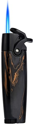 HONEST Butane Torch Lighters Pocket Lighter Adjustable and Refillable Gas Lighter for Candle Kitchen Fireplace Fireworks Without Gas (Black Marble)