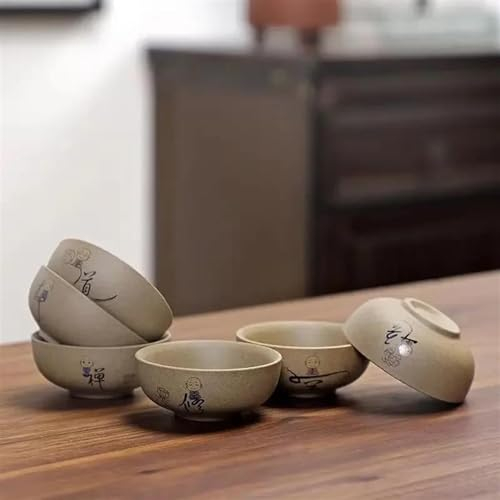 Teekannen-Set Keramiktassen Und -becher, Teekannen Für Kochen Von Wasser, Samowar, Gaiwan-Teekanne, Shu-Puer-Teegeschirr, Chinesisches Tee-Set, 6-teiliges Teetasse Aus Grober Keramik Weihnachts Teekan