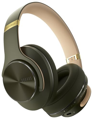 DOQAUS Bluetooth Headphones Over Ear, 90Hrs Playtime, BT5.3 Wireless Headphones with Mic, 3 EQ Mode, Foldable Headphones with HiFi Stereo Bass Sound, Soft Memory Protein Earmuffs, for PC Mobile Phone