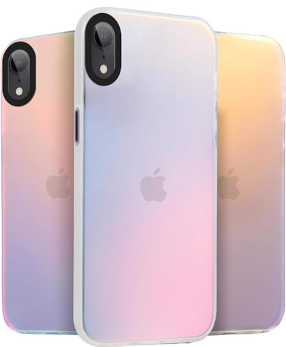 Yojiong Hülle für iPhone XR (6.1), Glitzer Matte Handyhülle [Farbwechsel-Effekt], stilvolle und Einzigartig, Stoßfest Kratzfeste Schutzhülle, Bunt