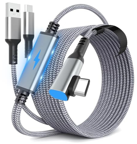 YRXVW Link Cable 10FT for Meta Oculus Quest 3/2/Pro, High-Speed Data Transfer Charging Cord Cable, USB 3.2 A to C Charger Wire for Oculus Quest VR Headsets Gaming PC/Steam VR (10FT)