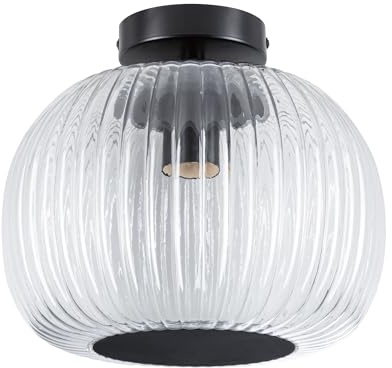 Paulmann 71146 Selection Bathroom Deckenleuchte Ruya IP44 E27 230V max. 60W Glas, Schwarz matt Wand-/Deckenleuchte, Badbeleuchtung