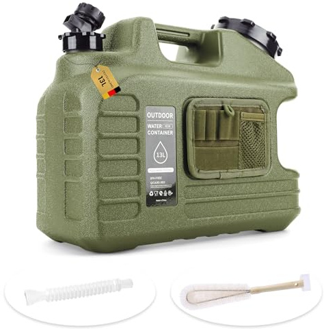 Umikk Wasserkanister mit Hahn10-18L, Camping Wasserkanister BPA-frei Trinkwasserkanister, Tragbarer Mehrzweckkanister Wassertank, Wassertank Camping mit Griffen