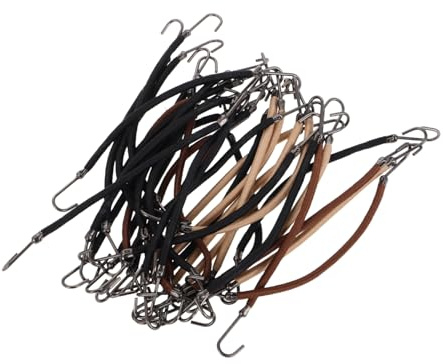 FRCOLOR 36 Piezas Lazos De Gancho Para Cabello Grueso Ganchos Para El Cabello Cuerda Elástica Para El os De De Caballo Lazos De Pelo Bungee o De Acero De Titanio.
