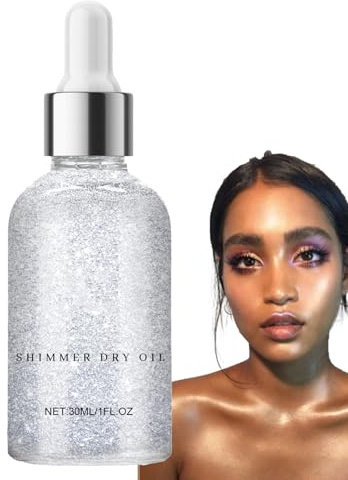 Glitzerndes Körperöl – Highlighter für trockene Öle mit Glitzer | Brilliant Body Makeup, spendet Feuchtigkeit und unterhellt die Haut, perfekt für Partys, Abend, Festivals, langanhaltender