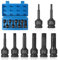 EFUTURETIME Jeu de 8 Douille XZN 1/2 M5, M6, M8, M10, M12, M14, M16, M18 Coffret Douille Long à Impact avec Boîte, Embouts à 12 Pans en CR-MO