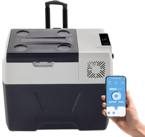 ZHIMAI Glacière Électrique Portable de 30 L Réfrigérateur de Voiture Portable 12/24 V CC 100-240 V CA Frigo Voiture Double Zone -20 °C à 10 °C Réglable Congélateur pour Camion Bateau Camping