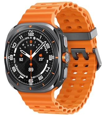 Samsung Galaxy Watch Ultra (2025) Smartwatch mit Galaxy AI, Fitness-Uhr, Marine Band, Titan-Gehäuse, Schnellbutton, Dual-GPS, 64 GB Speicher, 47 mm, LTE, Titanium Gray, 3 Jahre Herstellergarantie