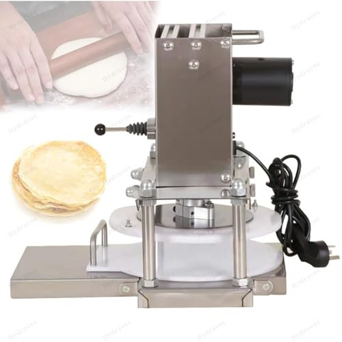Stainless Steel Pizza Dough Press Machine, Electric Tortilla Press 22cm/25cm/30cm Heavy-Duty Pizza Dough Maker for Rolling Pizza and Various Dough Cake,25cm