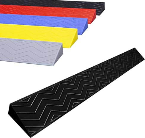 JINGJIAOPLSD Türschwellenrampe aus Kunststoff, Saugroboter Rampe 1–6,5 cm Hohe Schwelle, Tragbar für Rollstühle, Schubkarren, Fahrräder und Kehrroboter(Black,100x10x4cm)
