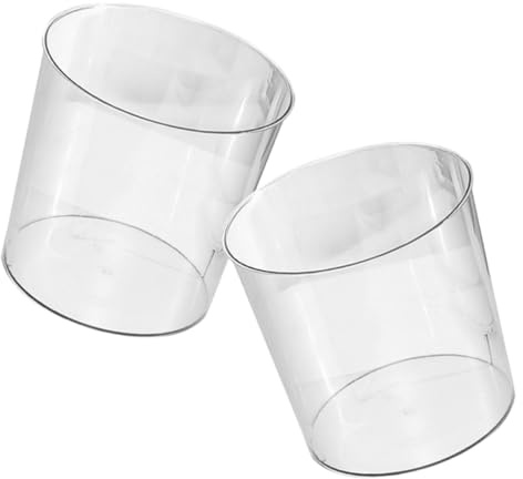 Botes de Basura Transparentes de Plástico, 2 Unidades para Hogar y Oficina | Estilo Sencillo, Formato Grande, Adecuados para Dormitorios, Cocina, Baño, Salón y Espacios Domésticos
