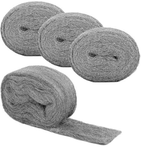 4 Rouleaux de Laine d'Acier 2 m X 7 cm, 0 Laine d'Acier Anti Rongeur
