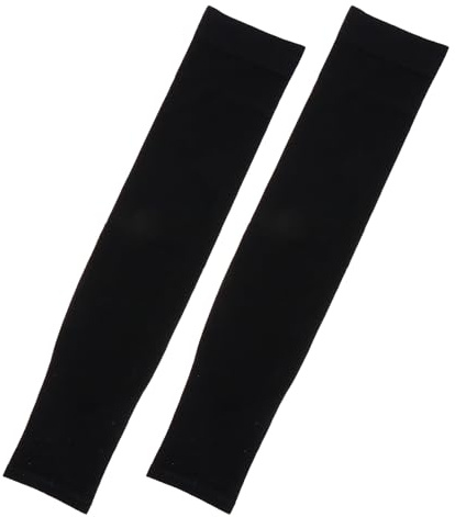 GANAZONO Lot de 2 Protège-Jambes Anti-Uv en Tissu Glace Manchons de Cyclisme Élastiques pour Homme et Femme Protection Solaire Respirante pour Sport en Extérieur et Course Noir