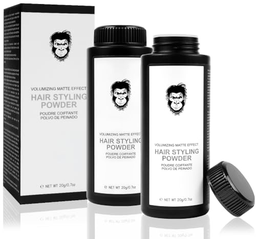 Beugo Volympulverhår, 2-pack hårstylingpuder, hårpuder för fint och tunt hår, texturpulver för flexibel stadga och matt finish, inte fett