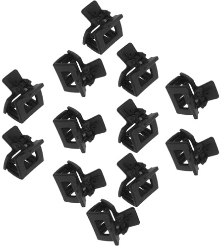 Mini Pinzas Cabello Negras de Plástico, 12 Piezas | Sujeción Fuerte Antideslizante, Diseño Ligero para Niños y Usuarios Sensibles, Uso Exterior y Viaje