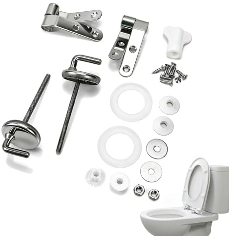 Fijación para asiento de inodoro, Bisagra de asiento de inodoro de acero inoxidable - Universal, Compatible con la mayoría de los inodoros | Asiento de inodoro, Fijación para taza de WC