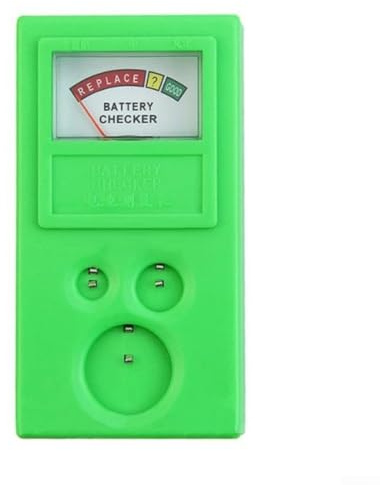 PureBowlic Button Coin Cell Battery Tester with Indicator Lights for CR2032 CR2025 and Watch Batteries, Compact Handheld Measuring Device in Green Plastic for Quick -Power Level Checks