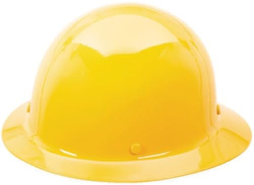 MSA 454666 Skullgard Full-Brim Protective Hat w/ Staz-On Suspension, Yellow, Standard by MSA