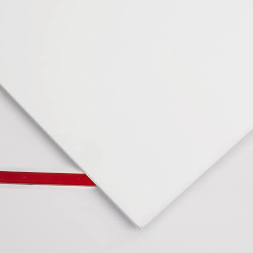 Plancha de metacrilato opaco blanca 60x50 cm, 10 mm grosor, placa rígida de acrílico PMMA para manualidades, rotulación, decoración y construcción.