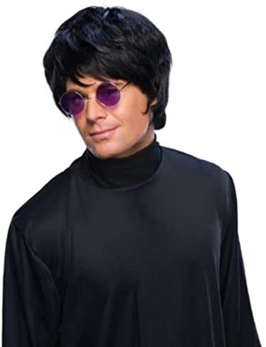 Rubies Official Pop Star Wig Adult Costume - One Size, Black Halloween