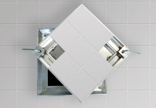 Weise Alu Schachtabdeckung mit Rahmen – 100 x 100 cm Durchgangsmaß – gas- und geruchsdicht – für Innen- und Außenbereich, begehbar, inkl. Montageschlüssel & Abdeckkappen