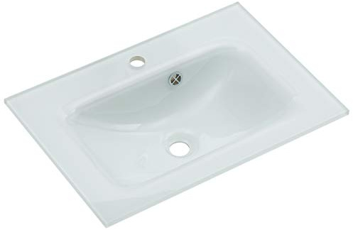 Pelipal Waschtisch aus Glas Quickset 328 in Weiß, 81 cm breit | Glas-Waschtisch