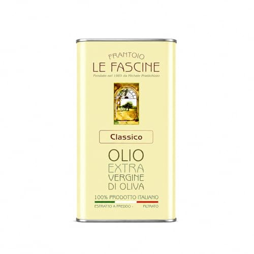 Le Fascine Huile d'Olive Extra Vierge 100% Italienne Pugliese Produit à partir d'Olives Provençales (boîte de 3 litres)
