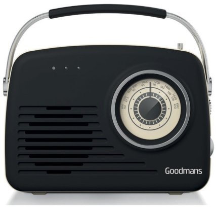 Goodmans Brilliant Addition Classic AM/FM Retro Radio (Black)