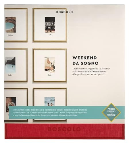 Boscolo Gift Weekend da Sogno |Cofanetto Viaggio Coppia 2 Notti Hotel 4★ + Esperienza Inclusa per 2 Persone| Idea Regalo Anniversario | 70+ proposte selezionate Italia/Europa | Valido 12 Mesi