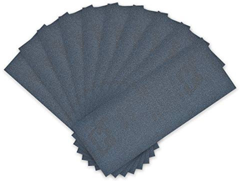 sourcing map 10pcs 320 Grits Wet Dry Waterproof Sandpaper Assortment 3.6-inch X 9-inch Abrasive Paper Sheets for Wood Furniture Metal Polishing Yellow