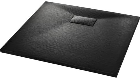 vidaXL Duschwanne SMC Schwarz 90×80 cm