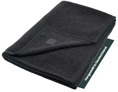 Ritter Decken Kalif Kaschmirdecke 150 x 220 cm - Anthrazit | Warme Wolldecke aus 80% Schurwolle & 20% Kaschmir, ideal als Kuscheldecke, Wohn- & Tagesdecke, Made in Germany