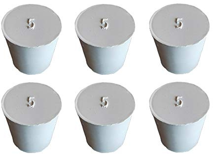 HeyWin Gummistopfen Konisch 22mm to 29mm, Verschlussstopfen Verwendet für das Versiegeln von Ballonflaschen,konische Flasche usw (6, 5#)