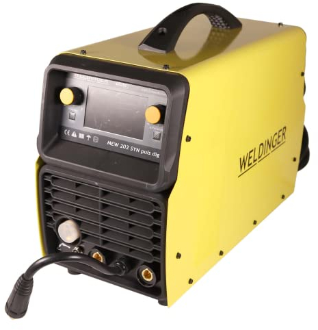 WELDINGER MEW 202 SYN puls dig 200A synergisches MIG/MAG Puls-Schweißgerät Zweirollenantrieb Puls Doppelpuls 2T 4T LCD Display 5 Jahre Garantie