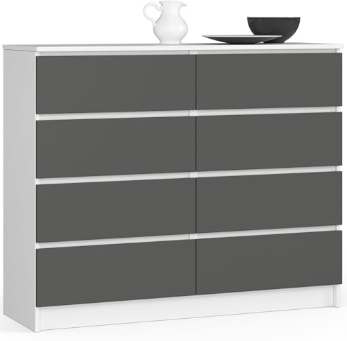 AKORD | Kommode | Komodenschrank | Platzsparend | Praktisch | Robust | Rollenführung | ABS-Kante | Laminatplatte | Schlichtes Design