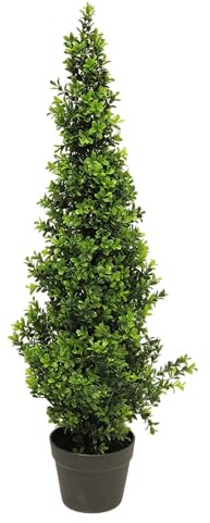 mucplants künstlicher Buchsbaum im Topf Buchs Boxwood Orion Tapered grün Busch Kunstpflanze (90 cm)