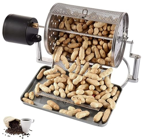 PLABNK Electric Coffee Roaster, Stainless Steel Drum Coffee Bean Roaster, Strong Heat Preservation Capacity And Low Noise, for Roasting Coffee, Green Beans And Peanuts,Natural