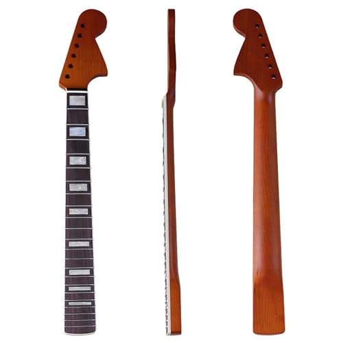 LVYUDS ST Testa Grande Arrosto in Acero Manico per Chitarra, 6 Corde 22 Tasti 24 Pollici Corda Lunghezza Manico per Chitarra Elettrica Sostituzione, Quadrato Inla Finitura