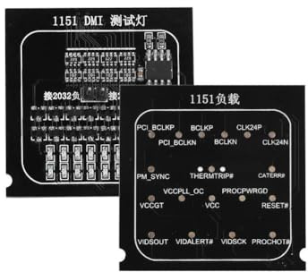 Denash Motherboard Tester, 2 in 1 LGA 1151 Motherboard Testkarte mit LED-Anzeige fr Intel Core i7-6700K, i7-7700K, i7-8700K, ATX Mainboards, Schwarz, 38mm x 38mm x 3mm